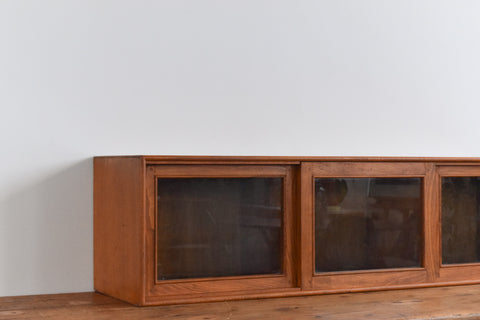 Vintage Wooden Glazed Wall Cabinet
