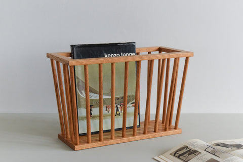 Vintage Wooden Magazine Rack Possibly by Habitat