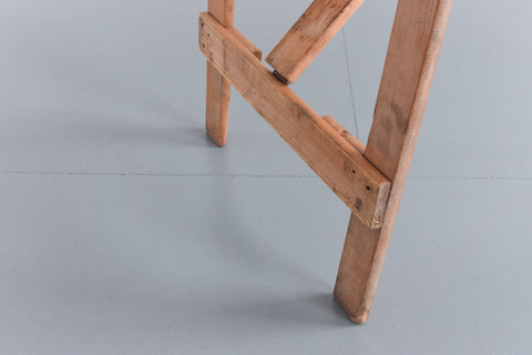 Vintage Rustic Wooden Folding Trestle Table