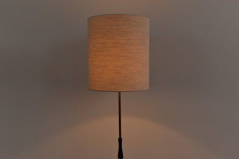 Vintage Wooden Sculptural Floor Lamp with New Shade