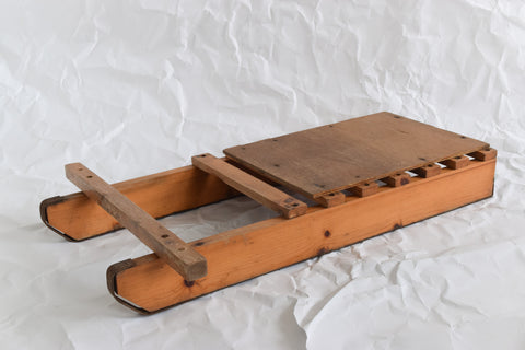 Vintage Wooden Slatted Traditional Sledge / Sleigh
