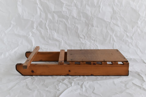 Vintage Wooden Slatted Traditional Sledge / Sleigh