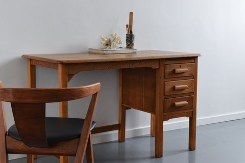 Vintage 1950s Oak Desk