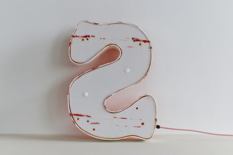 Vintage Large Fairground Letter S Light