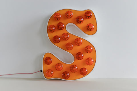 Vintage Large Fairground Letter S Light