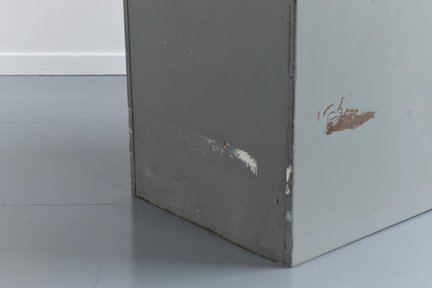 Vintage Grey Four Drawer Metal Filing Cabinet