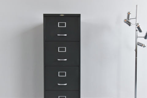 Vintage Grey Metal Filing Cabinet by Art Metal