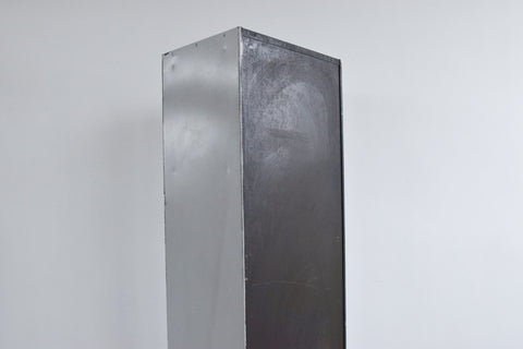 Vintage Grey Metal Industrial Single Door Locker / Cabinet