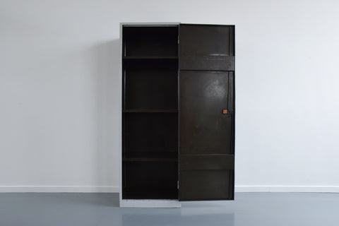 Vintage Grey Metal Industrial Single Door Locker / Cabinet