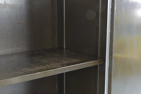 Vintage Grey Metal Industrial Single Door Locker / Cabinet