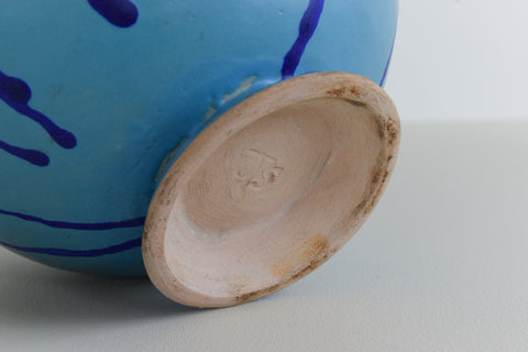 Vintage Studio Pottery Sculptural Stem Vase by Potter Jean Stanton