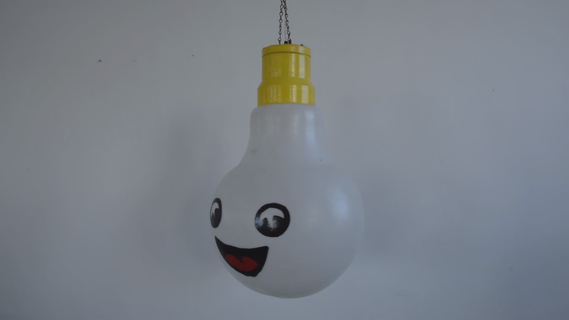 Vintage Large Novelty 1980s Plastic Light Bulb Pendant Lamp