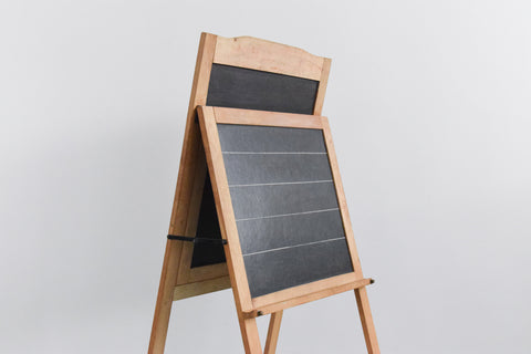 Vintage Double Sided A-Frame Easel / Chalkboard