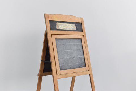 Vintage Double Sided A-Frame Easel / Chalkboard