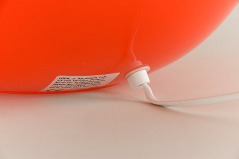 Contemporary Large Orange Glass Egg Lamp