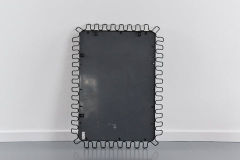 Vintage 1990s Black Metal Mandal Ikea Mirror