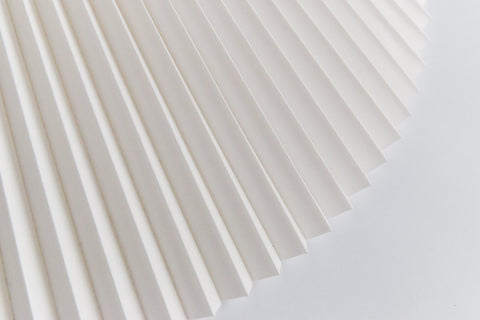 Large Pleated Lampshade Available in Beige and White