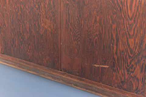 Large Wooden Glazed School Cabinet