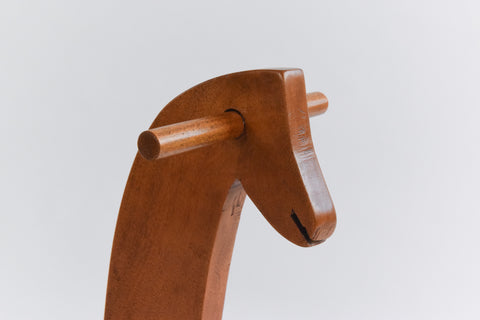 Vintage 1950s Small Wooden Rocking Horse