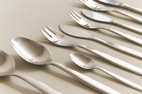 Vintage 1950s Swedish 18 Piece Stainless Steel Focus Cutlery Set by Folke Arström for Gense