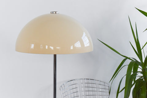 Vintage Chrome and Plastic Mushroom Floor Lamp by Cosmo Designs LTD.