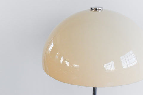 Vintage Chrome and Plastic Mushroom Floor Lamp by Cosmo Designs LTD.