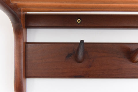 Vintage Afrormosia Wall Coat Rack by John Herbert for A. Younger Ltd