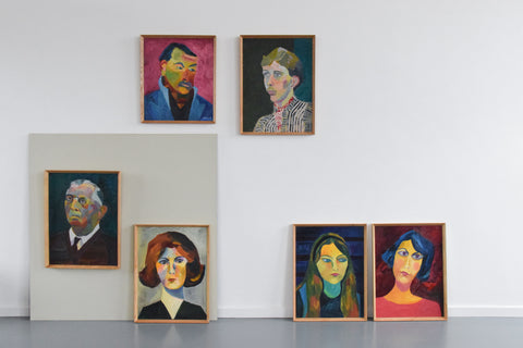Group Shot of Audrey Harling Portrait Paintings