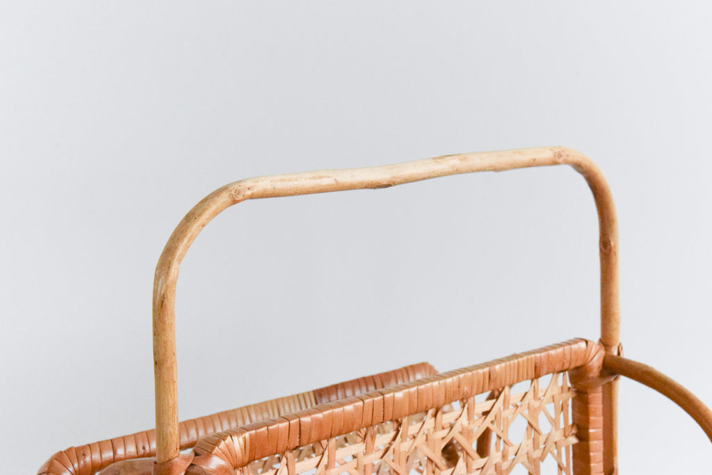 Vintage Bamboo and Wicker Magazine Rack – Absolutely Nice Vintage