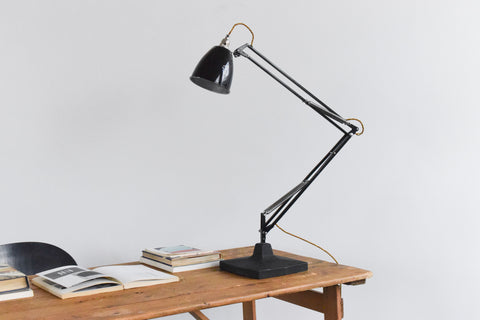 Vintage Black Herbert Terry & Sons Anglepoise Lamp Model No. 1209