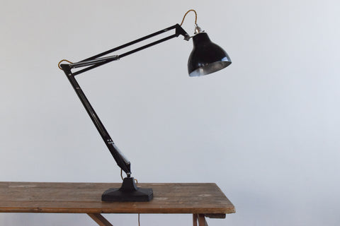 Vintage Black Herbert Terry & Sons Anglepoise Lamp Model No. 1273A