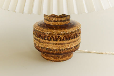 Vintage Brown West German Style Ceramic Lamp