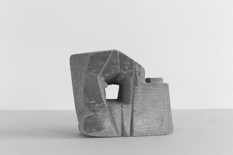 Vintage Concrete Brutalist Abstract Sculpture