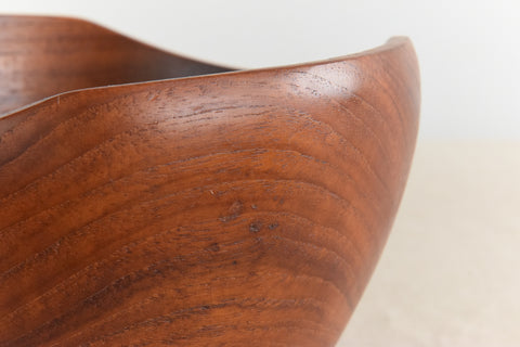 Vintage Danish Handcrafted Wooden Bowl