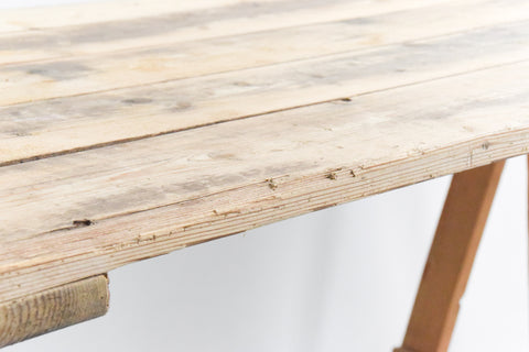 Vintage Extra Large Rustic Wooden Trestle Table