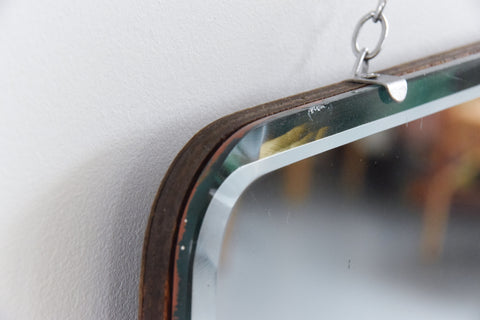 Vintage Frameless Rectangular Bevelled Mirror