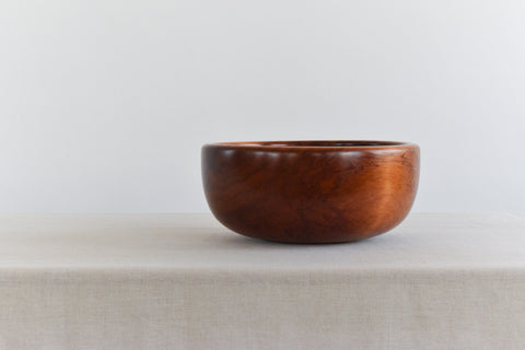Vintage Handcrafted Rimu Wooden Bowl by Carey Dillon New Zealand