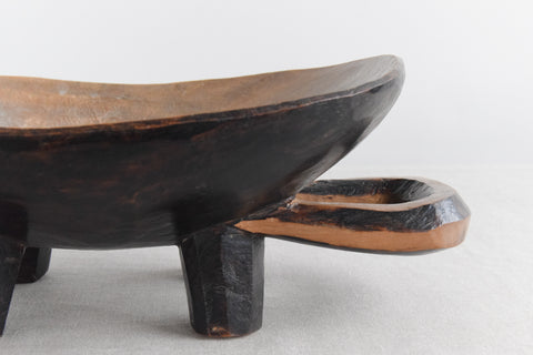 Vintage Folk Art Hand Carved Wooden Bowl