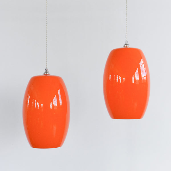 Orange glass pendant light shade online