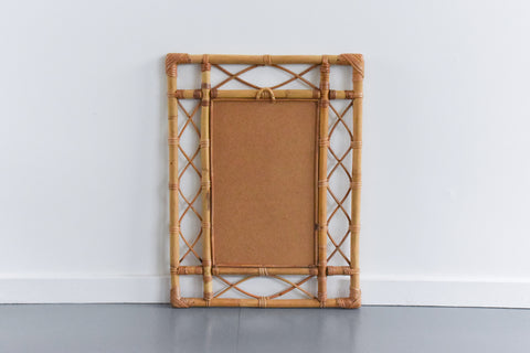 Vintage Rectangular Bamboo Mirror