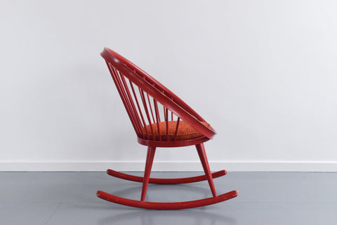 Vintage Circle Rocking Chair by Yngve Ekström for Stol AB Sweden
