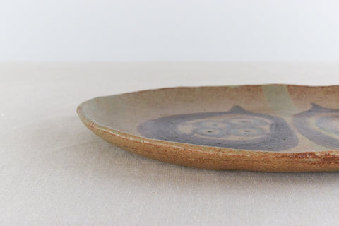 Vintage Rustic Ceramic Studio Pottery Decorative Plate