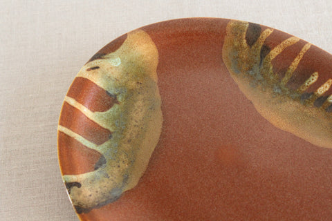 Vintage Rustic Ceramic Studio Pottery Plate by Lamorna Pottery