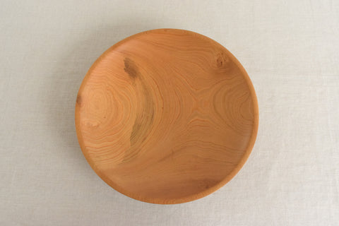 Vintage Rustic Hand Turned Wooden Platter / Bowl