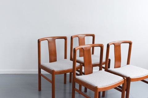 Vintage Set of Four Teak Dining Chairs