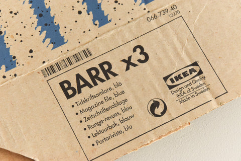 Vintage Set of Four Cardboard IKEA 'BARR' Magazine File