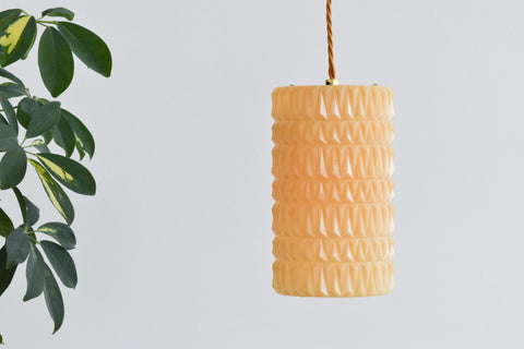 Vintage Small Moulded Plastic Pendant Light Shade