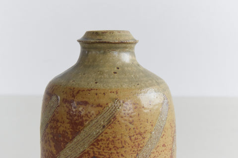 Vintage Studio Pottery Bottle Vase