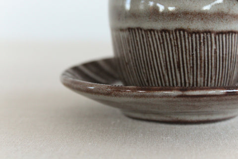 Vintage Studio Pottery Sauce Jug and Saucer by Creigiau Pottery Wales