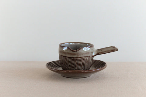 Vintage Studio Pottery Sauce Jug and Saucer by Creigiau Pottery Wales